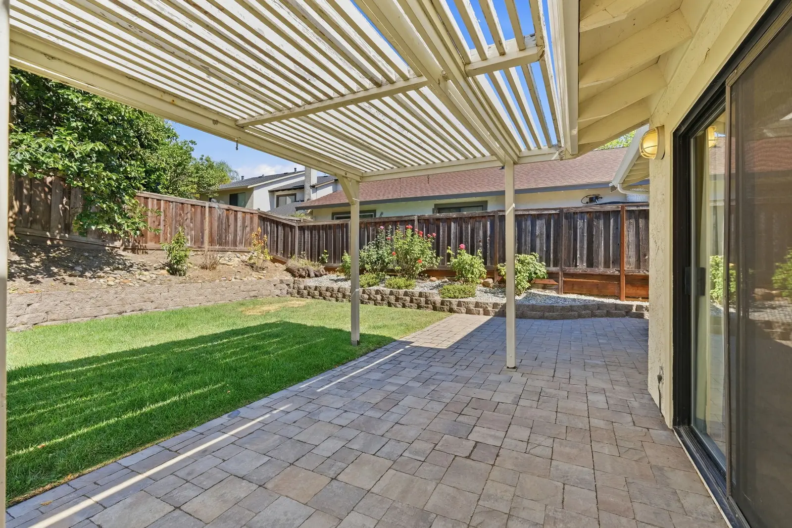 Backyard and patio at 2300 Lake Park Ct